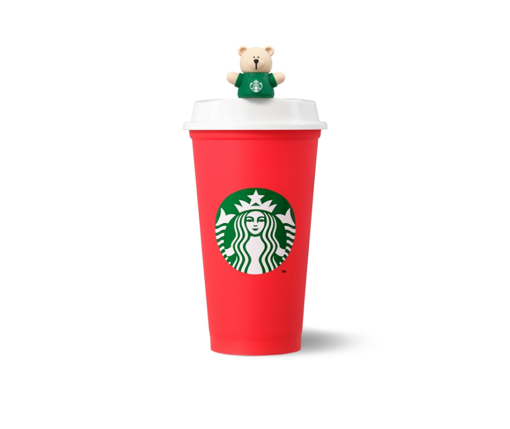 Starbucks® Reusable Cup Stopper Bearista Green