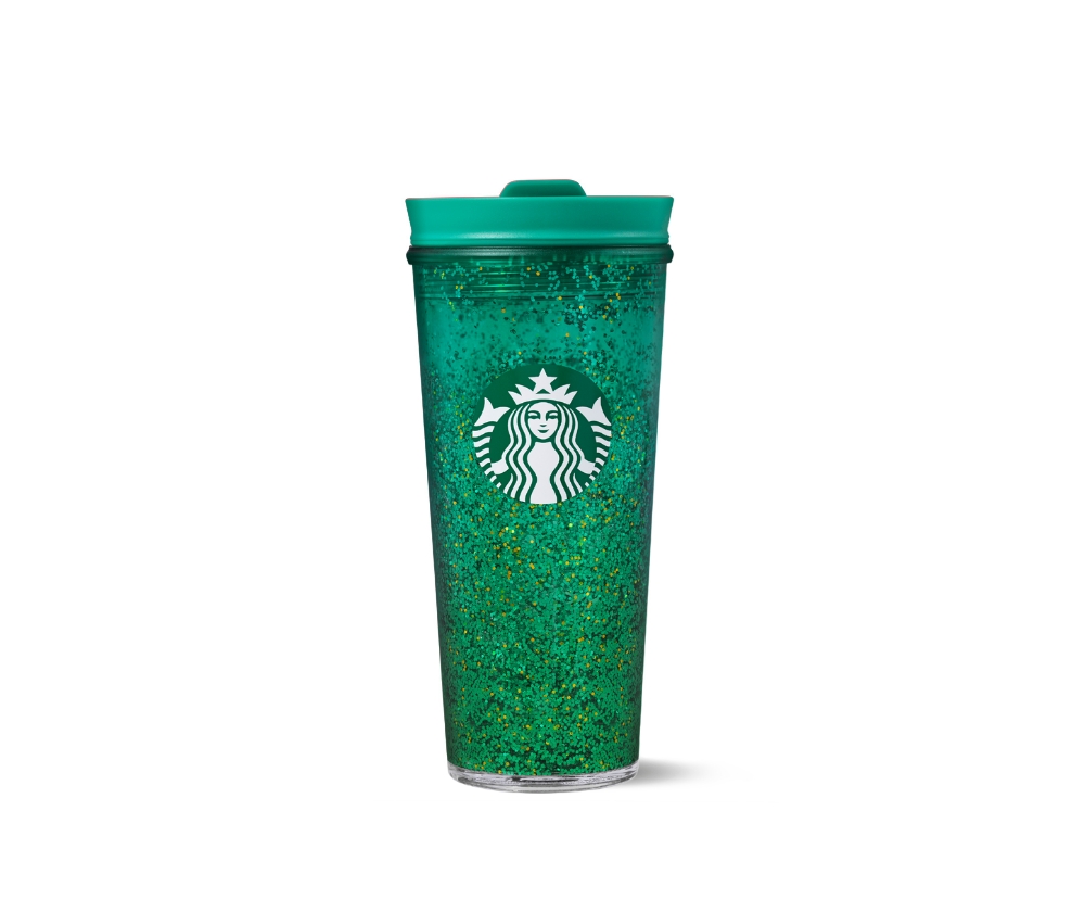 Starbucks® Tumbler Water Glitter Green 16oz - Starbucks Coffee Norge