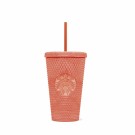 Starbucks® Cold Cup Bling Peach Shellshine 16oz thumbnail