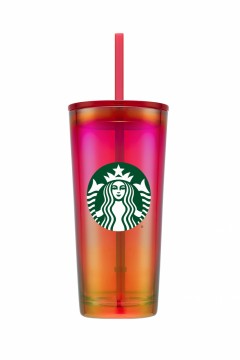 Cold Cup Glass Red Ion Plated 18oz