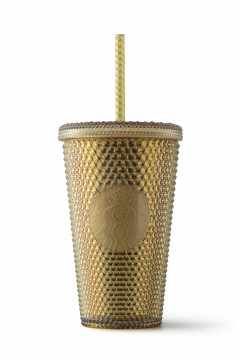 Starbucks® Cold Cup Bling Gold 16oz