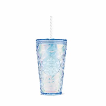 Starbucks® Cold Cup Prism Dichroic Blue 16oz