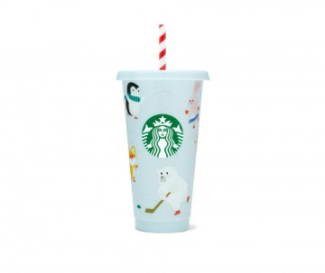  Starbucks® Reusable Cold Cup Ice Skate Cold Cup 24oz
