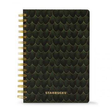 Starbucks® Spiral Notebook Feathered Green