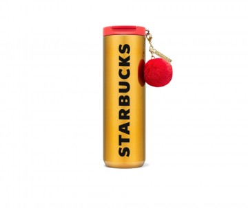Starbucks®Tumbler Gold PomPom Charm 16oz