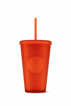 Starbucks® Cold Cup Orange Soft Touch Bling 16oz