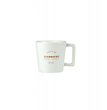 Starbucks® White Brand Mug - Espresso