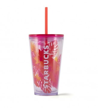 Starbucks® Cold Cup Pink Palms 16oz