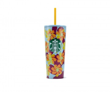 Starbucks® Cold Cup SS Blue Floral 16oz
